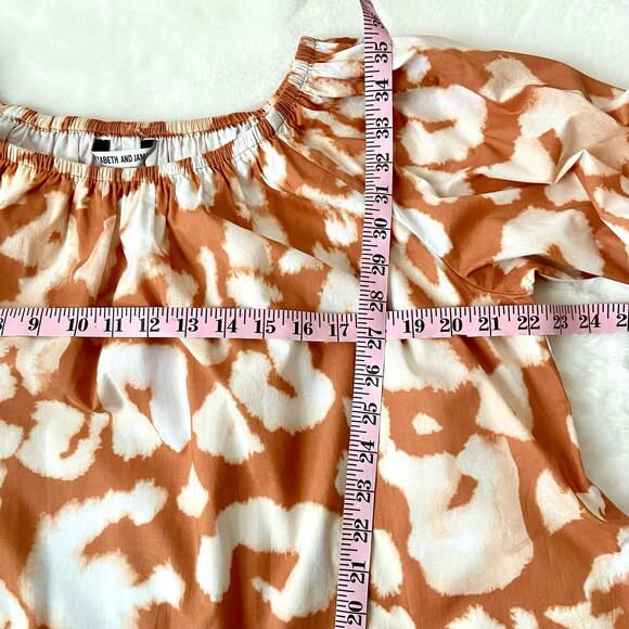 Elizabeth And James Brown And White Cheetah Print Dress Size Medium - Picture 4 of 7